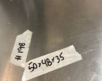 #198 Stainless Steel table 1 shelf 50x48x35 $175.00