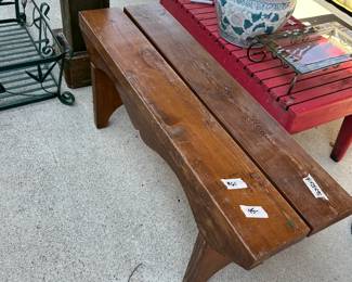 #61 wood bench 36x12x16 $45.00