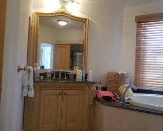 Bath vanity; mirror; vanity lights