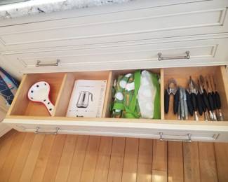 Wood-Mode kitchen feature: divided drawers