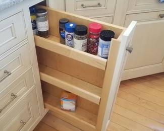 Wood-Mode kitchen feature: spice rack
