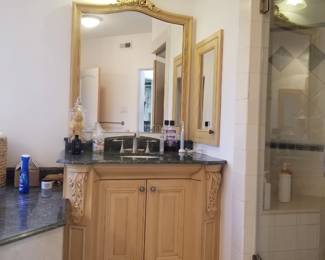 Bath vanity; mirror; vanity lights