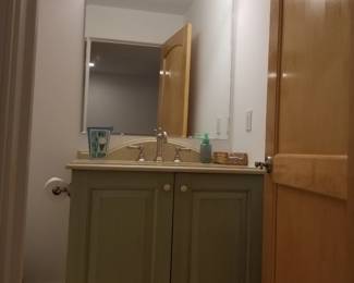 Bath vanity; mirror; vanity lights