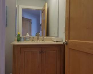 Bath vanity; mirror; vanity lights