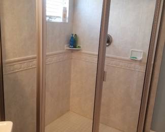 Glass shower enclosure