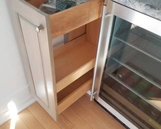 Wet bar cabinetry detail