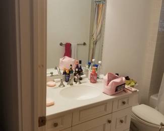 Bath vanity; mirror; vanity lights