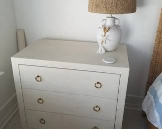 Serena & Lily Driftway chest; table lamp