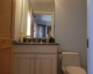 Bath vanity; mirror; vanity lights