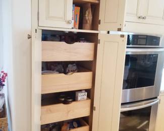 Wood-Mode kitchen feature: pantry with pull-out shelves