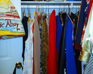 Womens clothing with names like Talbot's, Anne Klein, and Calvin Klein. Mostly medium and small.
