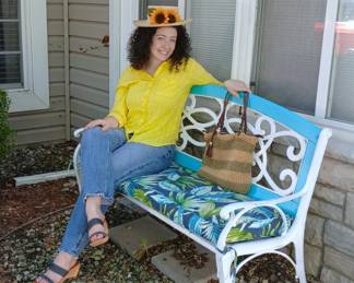Cast iron garden bench