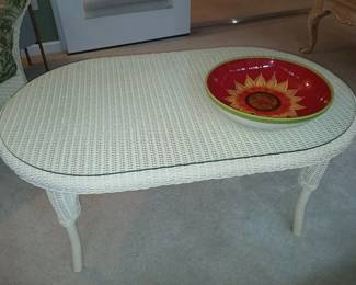 Rattan coffee table