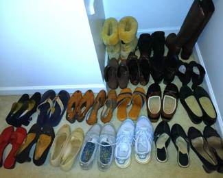 Shoes and boots, mostly size 8.5