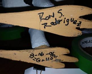 Wood rooster sculpture by Ron S. Rodriguez, "Gallo"