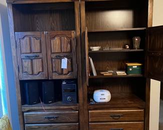 Very nice wall cabinet with shelves and drawers (Two)