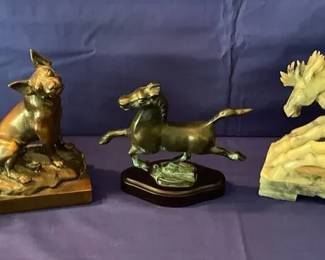 Decorative Sculptures Dogs Horses