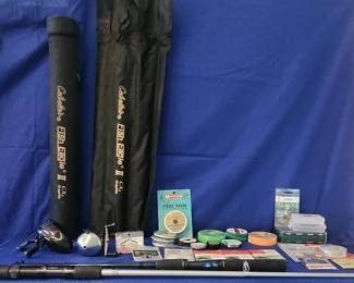 Assorted Rods, Reels, Tackle