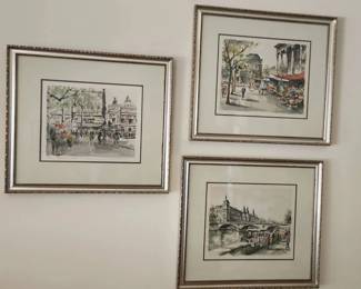 Vintage Parisan Street Scenes by Herbelot