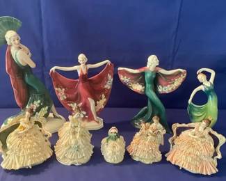 Art Deco Porcelain Dancing Figurines