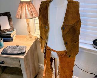Vintage Sued Children's Vest and Chaps 