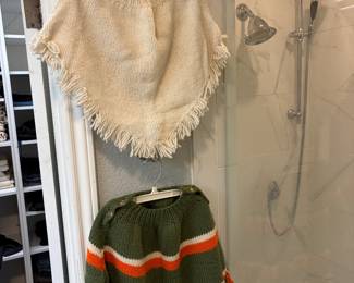 Hand Crocheted Ponchos 1970's 