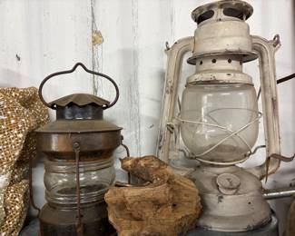 Vintage Dietz Blizzard Lantern & Vintage Ship Lantern