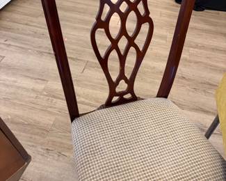2 Universal Furniture Solid Cherry Chippendale Style Dining chairs 
