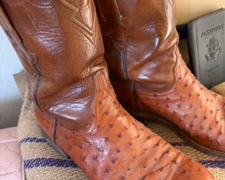 Men's Lucchese Ostrich Boots size 9