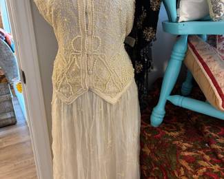 Antique Hand Beaded Evening Gowns 