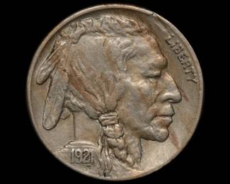 1921-S High Grade Buffalo Nickel Error