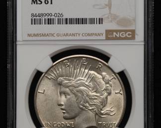 Top grade Key Date Peace Silver Dollar