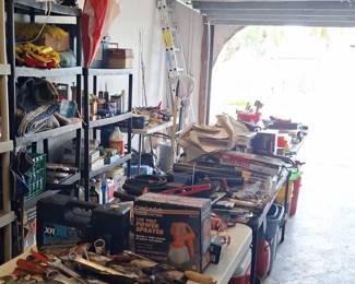 All shelving in garage is for sale also