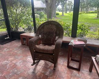 Patio Wicker Rocker