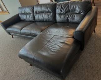 Leather sectional