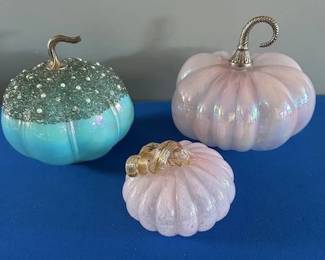 Glass pumpkins.