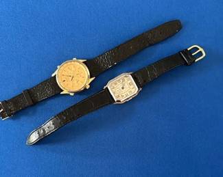 Seiko quartz chronograph watch and vintage watch.