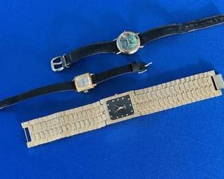 Women's Fossil Abalone watch, Cornavin ladies watch and Bulova Diamond Quartz watch.