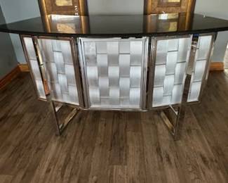 Curved modern bar.