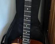 Hyundai acoustic guitar with case.