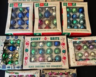 SHINY BRITE GLASS ORNAMENTS