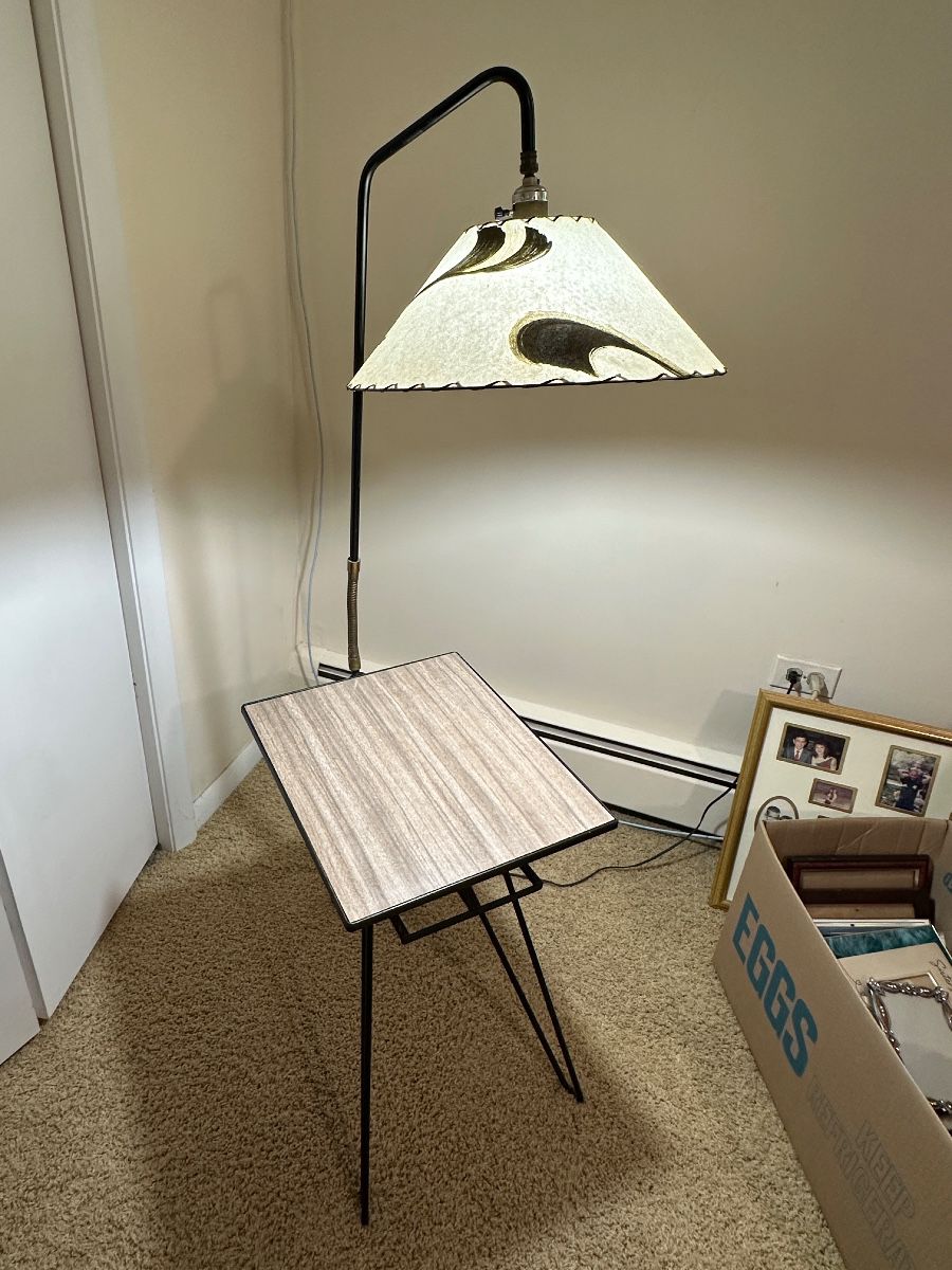 MCM table lamp with fiberglass shade
