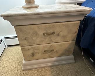 (2) matching nightstands (only one photographed and shown as is)