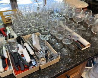 Stemware and utensils