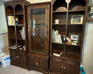 Bookcases and gun case