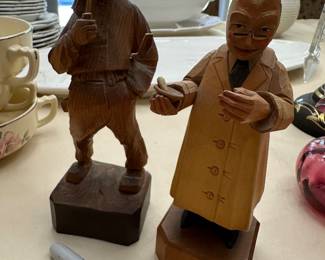 Carved wood figurines