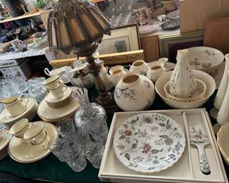Lenox, Decanter w/ Glasses, Cake Plate w/ Server