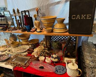 Old Cake Tin, Banded Bowls, Shelley, Lantern