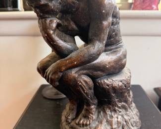 "The Thinker" Reproduction of Auguste Rodin Sculpture. 