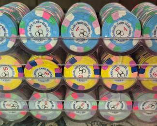 Racks of 100 Poker Chips OCEANSIDE CARD CLUB
